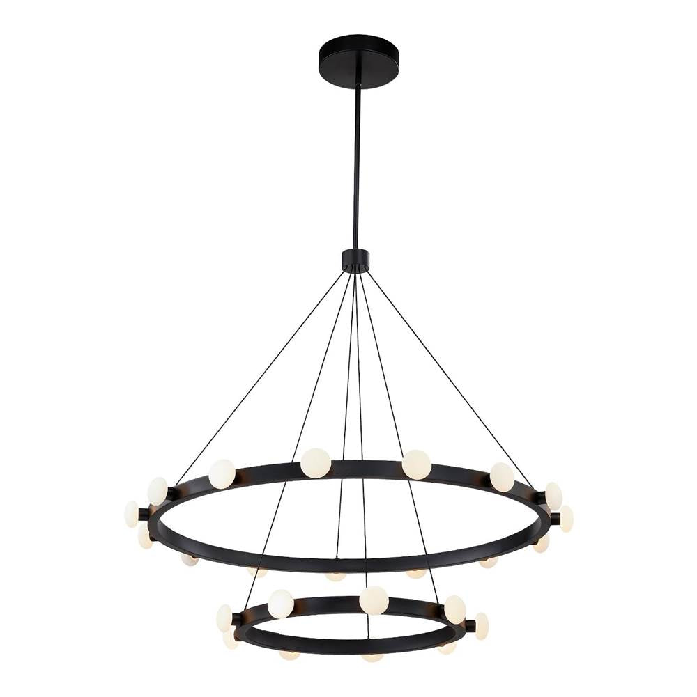 Kuzco CH63436-BK Black Rezz 36-in Black Led Chandeliers Image 1