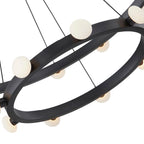 Kuzco Rezz 36-in Black Led Chandeliers