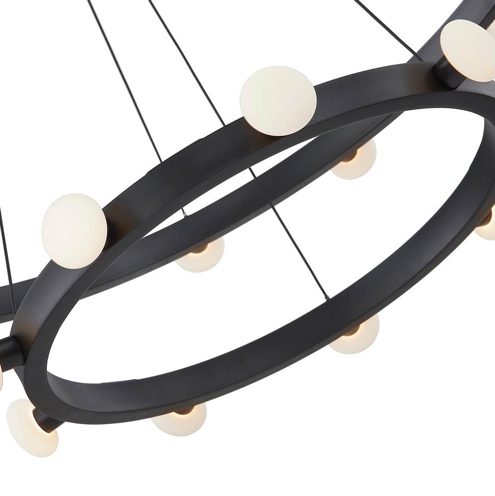 Kuzco Rezz 36-in Black Led Chandeliers