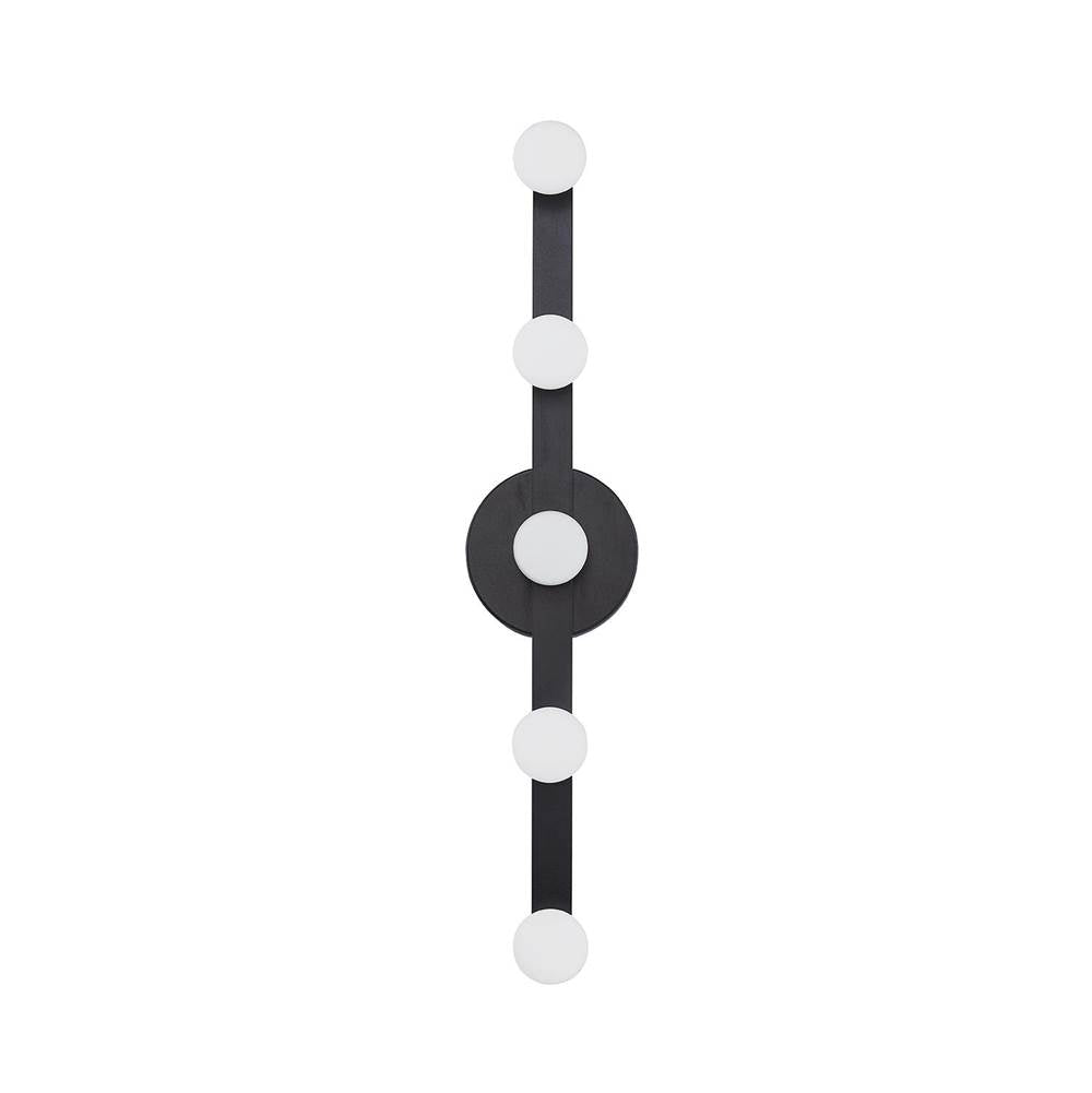 Kuzco WS63424-BK Black Rezz 24-in Black Led Wall Sconce Image 1