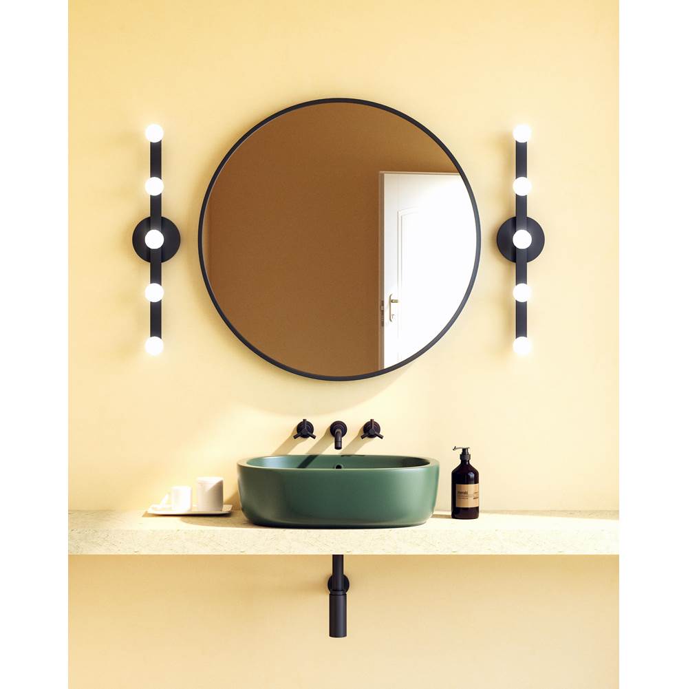 Kuzco WS63424-BK Black Rezz 24-in Black Led Wall Sconce Image 2