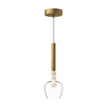 Kuzco Rise 6-in Brushed Gold/clear Led Pendant