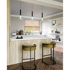 Kuzco Rise 6-in Brushed Gold/clear Led Pendant