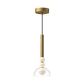 Kuzco Rise 6-in Brushed Gold/clear Led Pendant