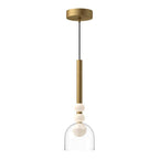 Kuzco PD30505-BG/CL-UNV Brushed Gold,Clear Rise 6-in Brushed Gold/clear Led Pendant Image 1