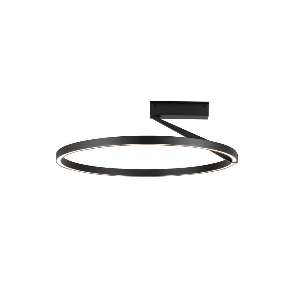 Kuzco Roda 23-in Black Led Semi-flush Mount