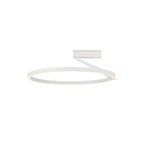 Kuzco Roda 23-in Black Led Semi-flush Mount
