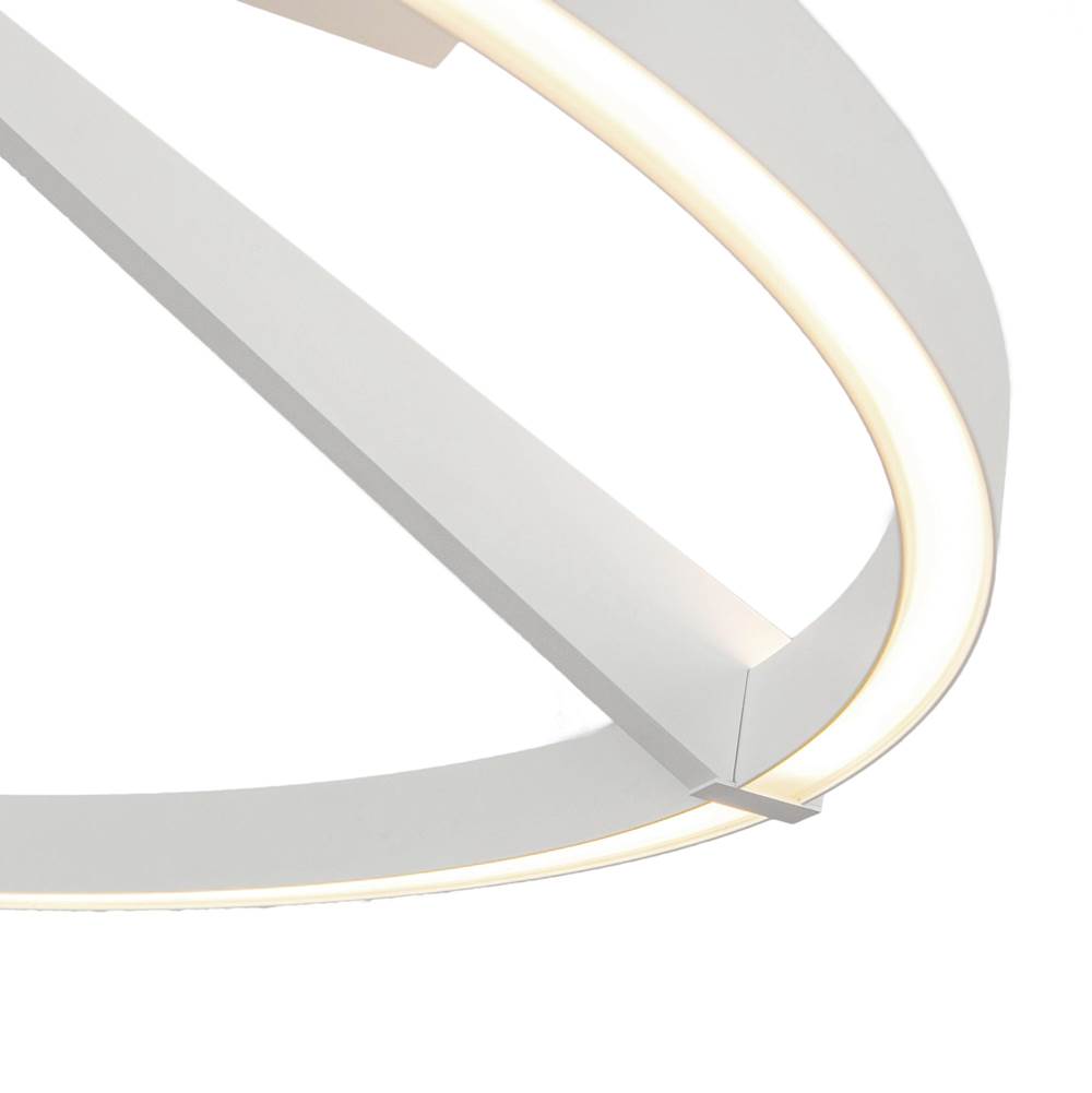Kuzco SF27724-WH-3WCCT-UNV White Roda 23-in White Led Semi-flush Mount Image 2