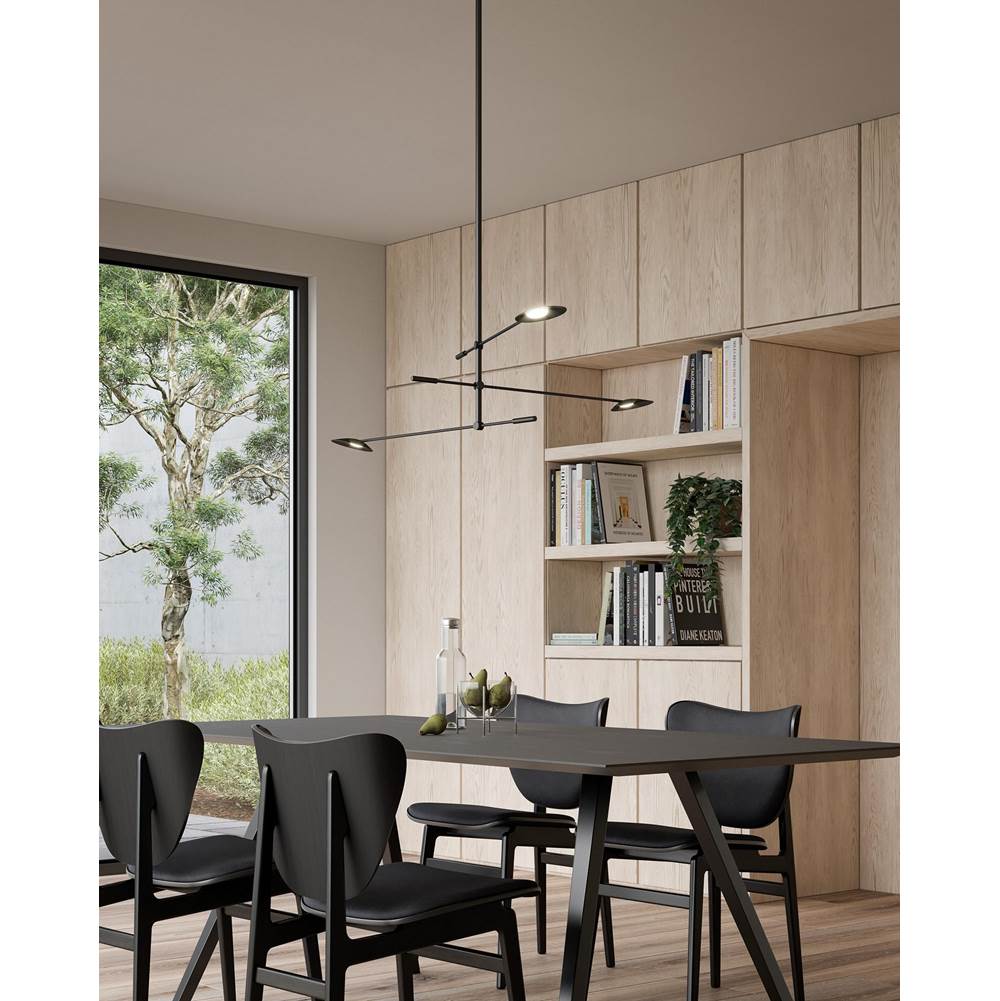 Kuzco CH90132-BK-UNV Black Rotaire 32-in Black Led Chandeliers Image 3