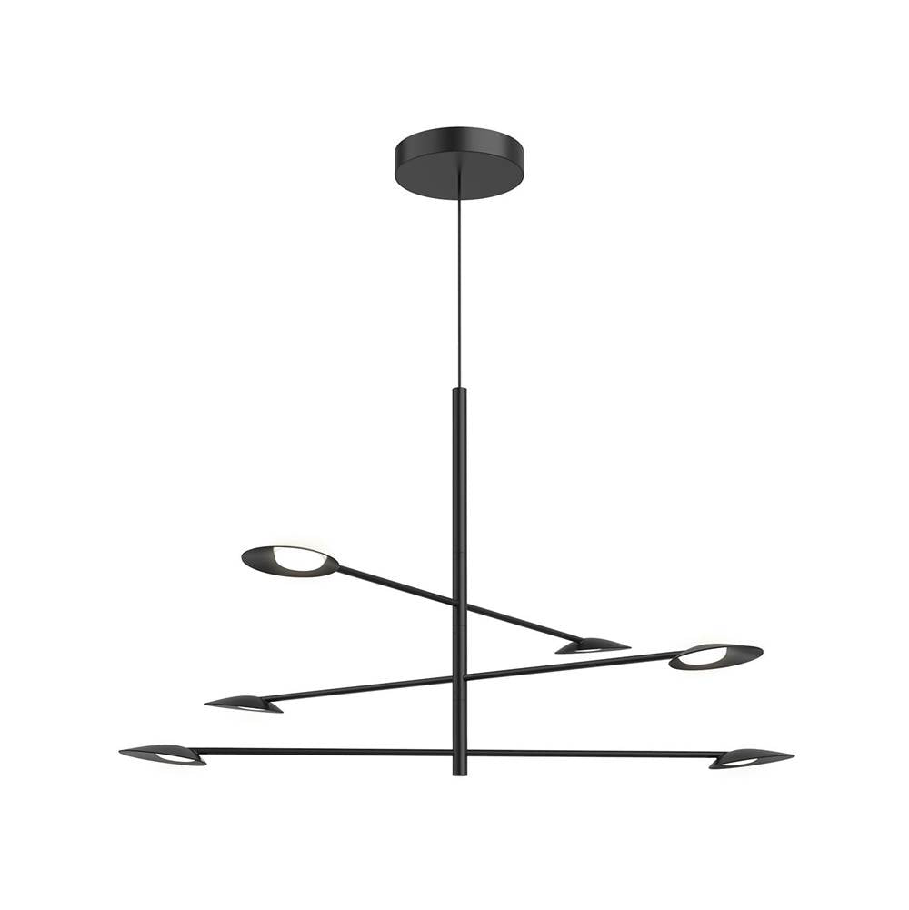 Kuzco CH90136-BK-UNV Black Rotaire 36-in Black Led Chandeliers Image 1