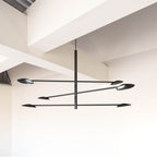 Kuzco Rotaire 36-in Black Led Chandeliers