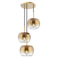 Kuzco Samar 14-in Brushed Gold/copper 3 Lights Chandeliers