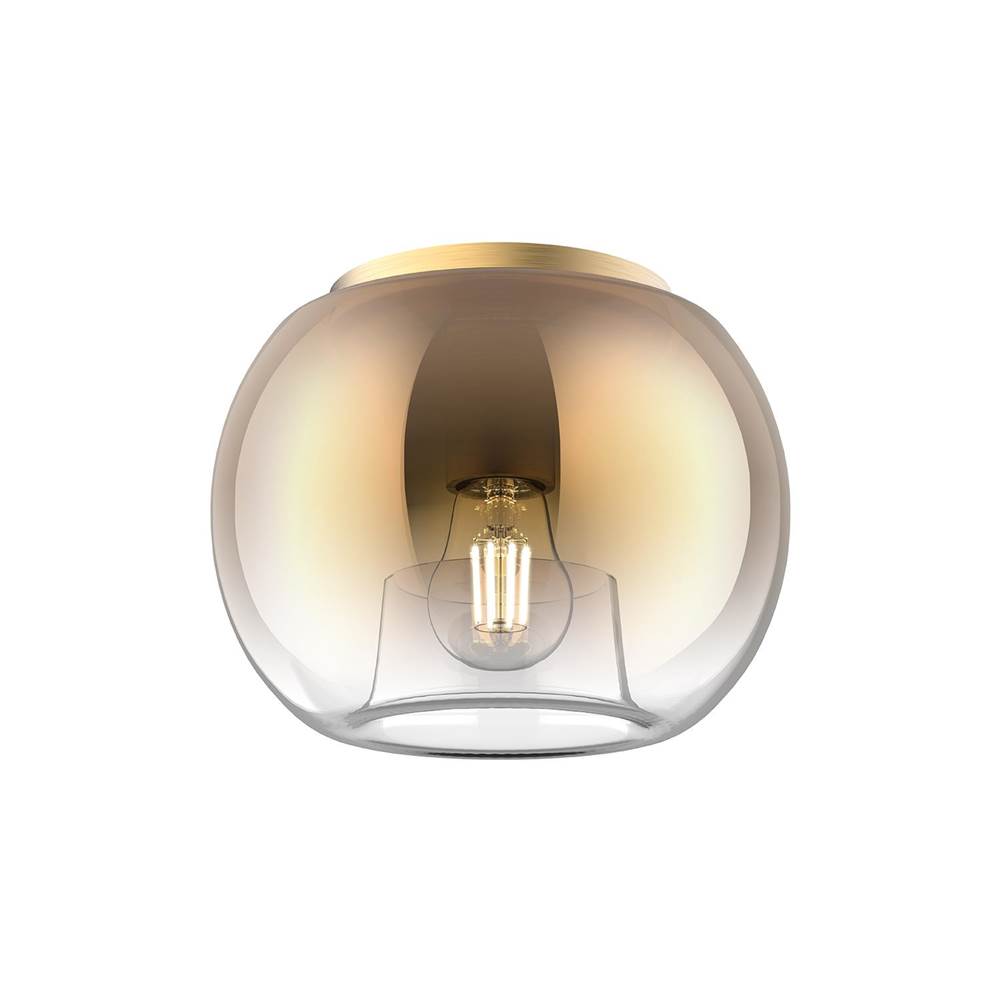 Kuzco Samar 8-in Brushed Gold/copper 1 Light Flush Mount