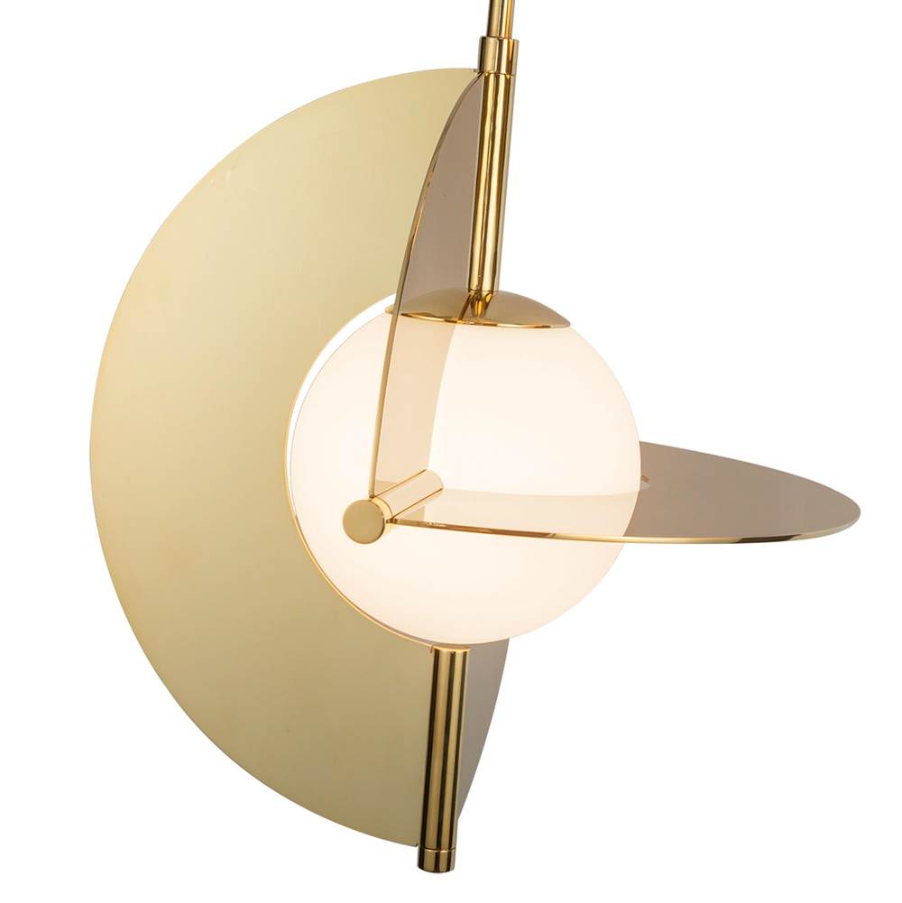 Kuzco CH65127-MRB/OP-UNV Metallic Brass,Opal Glass Scorpio 27-in Metallic Brass/opal Glass Led Chandelier Image 2
