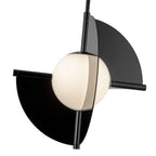 Kuzco PD65116-GBK/OP-UNV Glossy Black,Opal Glass Scorpio 16-in Glossy Black/opal Glass Led Pendant Image 2
