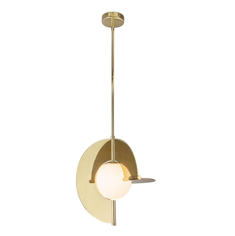 Kuzco PD65116-MRB/OP-UNV Metallic Brass,Opal Glass Scorpio 16-in Metallic Brass/opal Glass Led Pendant Image 3