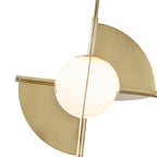 Kuzco PD65116-MRB/OP-UNV Metallic Brass,Opal Glass Scorpio 16-in Metallic Brass/opal Glass Led Pendant Image 2