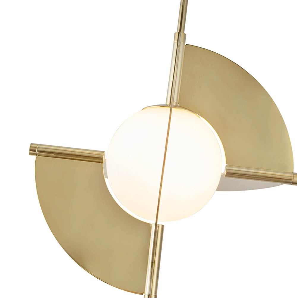 Kuzco PD65116-MRB/OP-UNV Metallic Brass,Opal Glass Scorpio 16-in Metallic Brass/opal Glass Led Pendant Image 2
