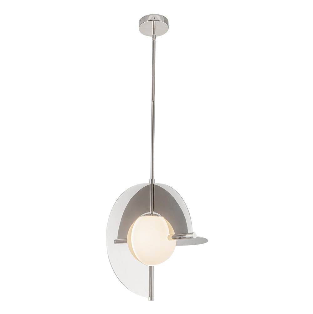Kuzco PD65116-PN/OP-UNV Polished Nickel,Opal Glass Scorpio 16-in Polished Nickel/opal Glass Led Pendant Image 4