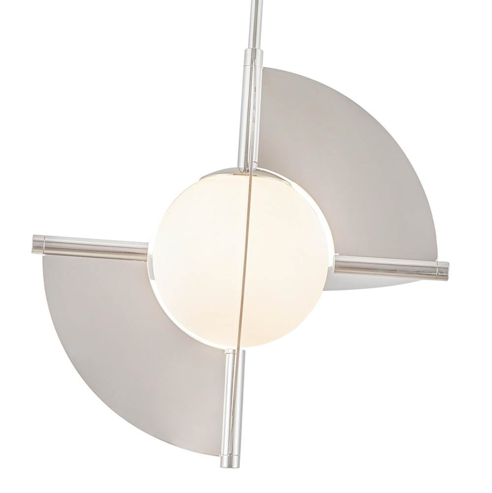 Kuzco PD65116-PN/OP-UNV Polished Nickel,Opal Glass Scorpio 16-in Polished Nickel/opal Glass Led Pendant Image 3