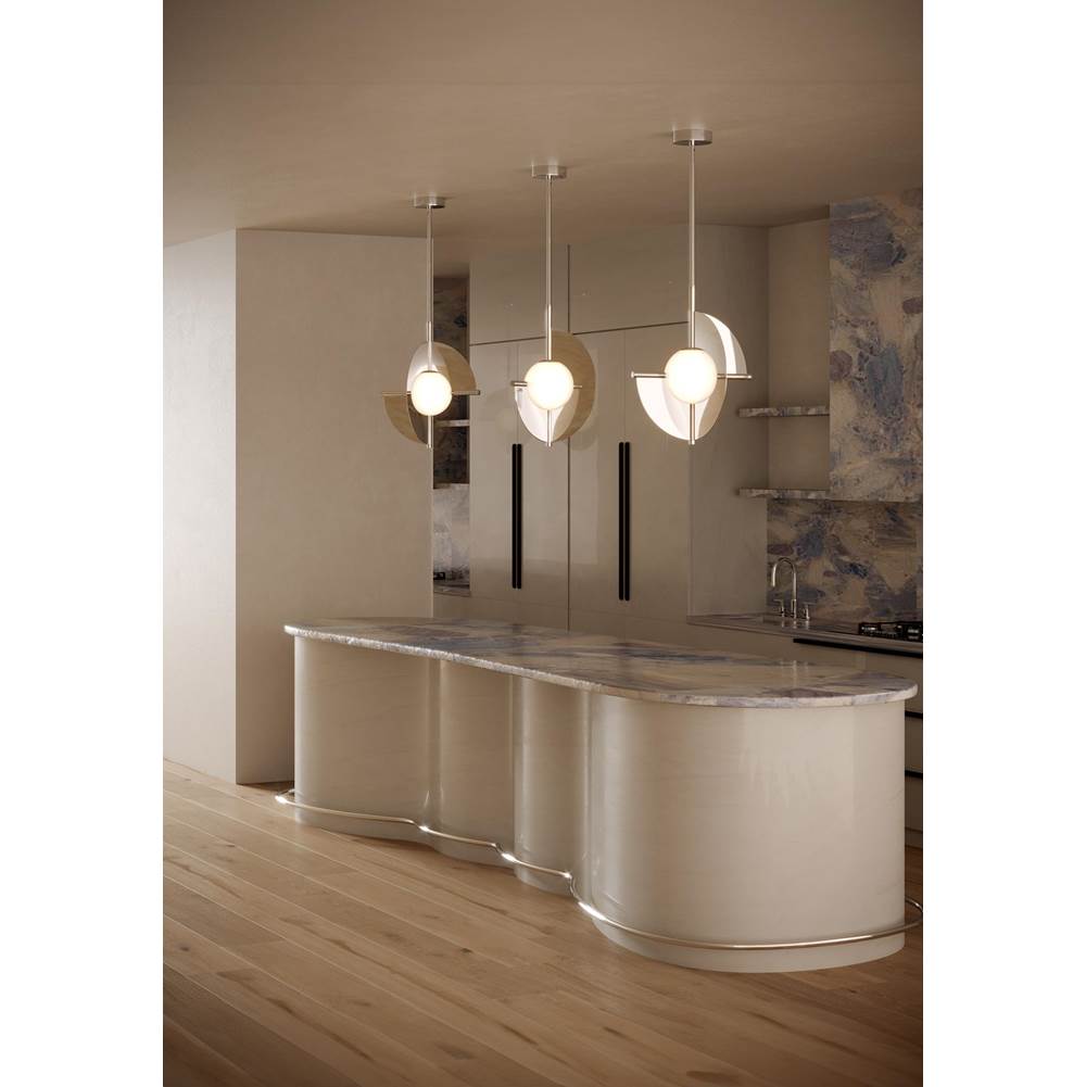 Kuzco PD65116-PN/OP-UNV Polished Nickel,Opal Glass Scorpio 16-in Polished Nickel/opal Glass Led Pendant Image 2