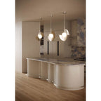 Kuzco PD65116-PN/OP-UNV Polished Nickel,Opal Glass Scorpio 16-in Polished Nickel/opal Glass Led Pendant Image 2