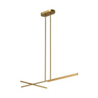 Kuzco Shift 48-in Brushed Gold Led Linear Pendant