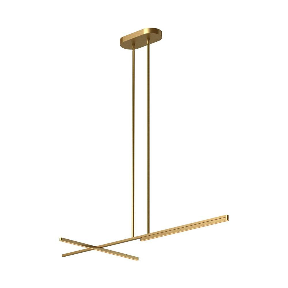 Kuzco Shift 48-in Brushed Gold Led Linear Pendant