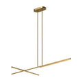 Kuzco Shift 60-in Brushed Gold Led Linear Pendant
