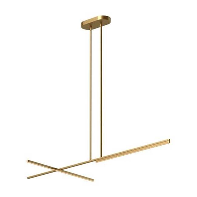 Kuzco Shift 60-in Brushed Gold Led Linear Pendant