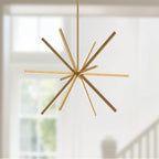 Kuzco Sirius 56-in Brushed Gold Led Chandeliers