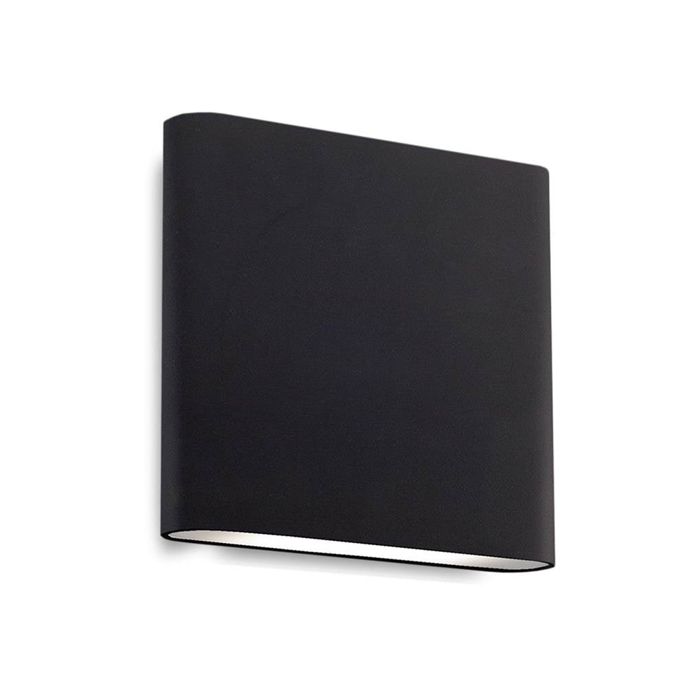 Kuzco AT6506-BK-UNV Black Slate 6-in Black Led All Terior Wall Image 1
