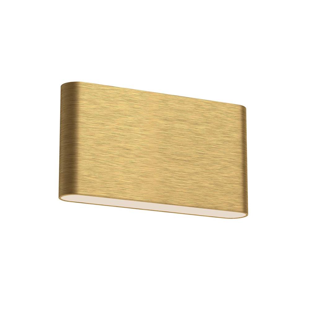 Kuzco Slate 10-in Brushed Gold Led Wall Sconce