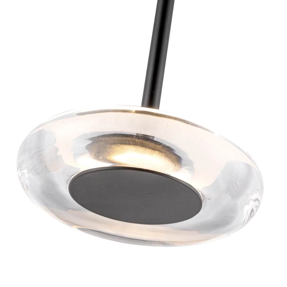 Kuzco PD97204-BK/CL Black,Clear Glass Stephord 4-in Black/clear Glass Led Pendant Image 3