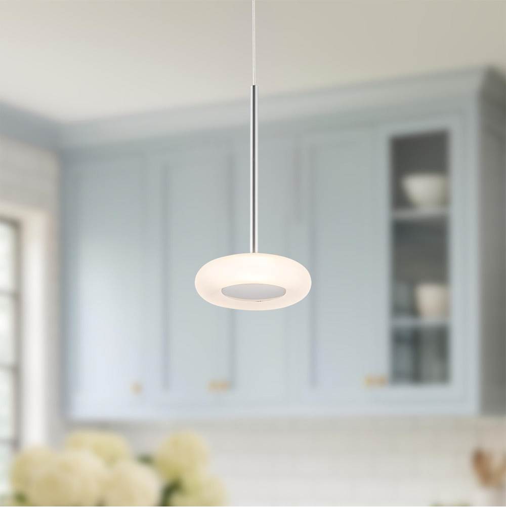 Kuzco PD97204-CH/FR Chrome,Frosted Glass Stephord 4-in Chrome/frosted Glass Led Pendant Image 2