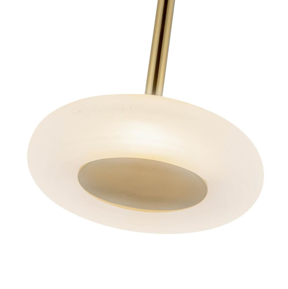Kuzco PD97204-MRB/FR Metallic Brass,Frosted Glass Stephord 4-in Metallic Brass/frosted Glass Led Pendant Image 3