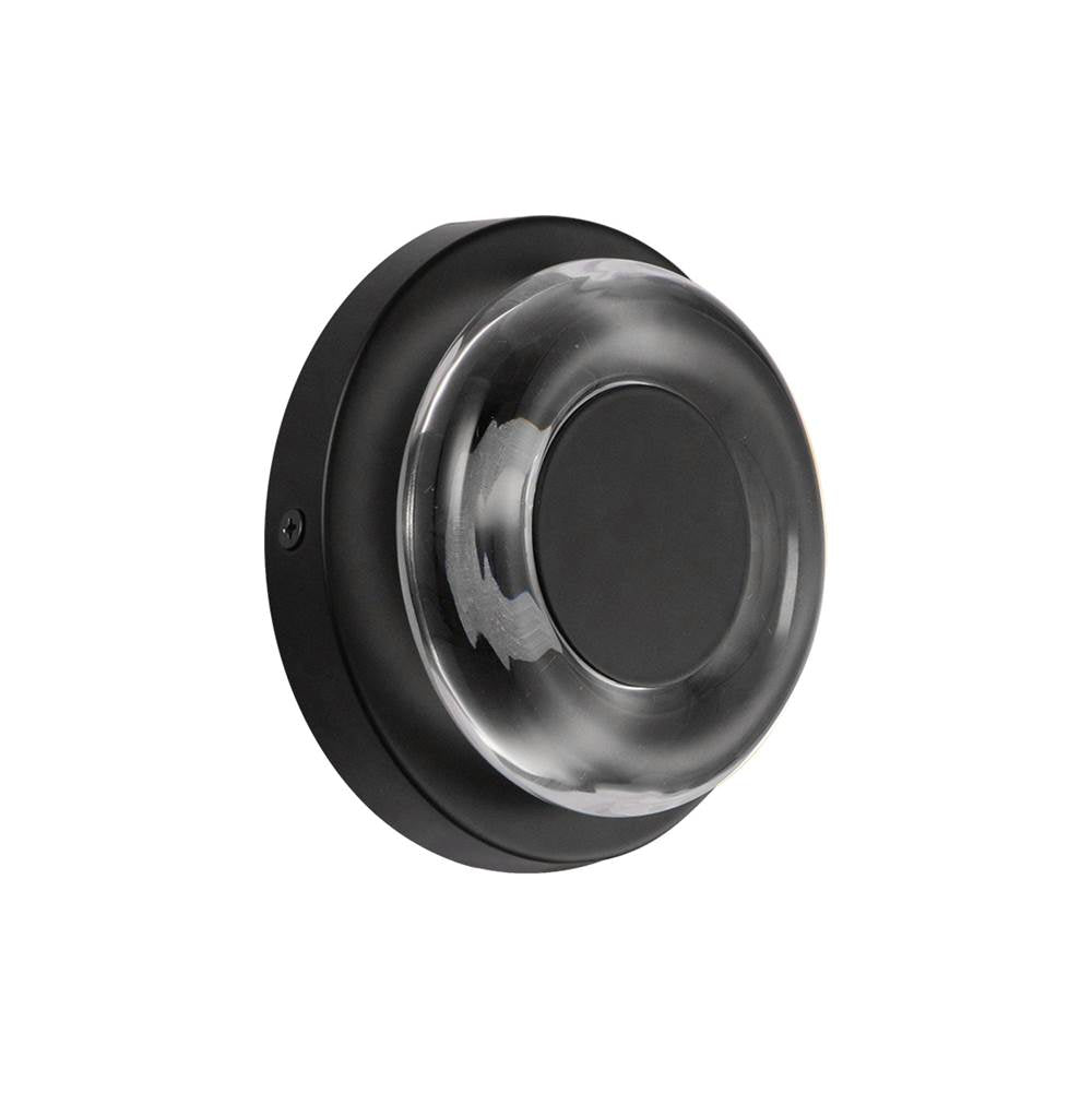 Kuzco WS97204-BK/CL Black,Clear Glass Stephord 4-in Black/clear Glass Led Wall Sconce Image 3