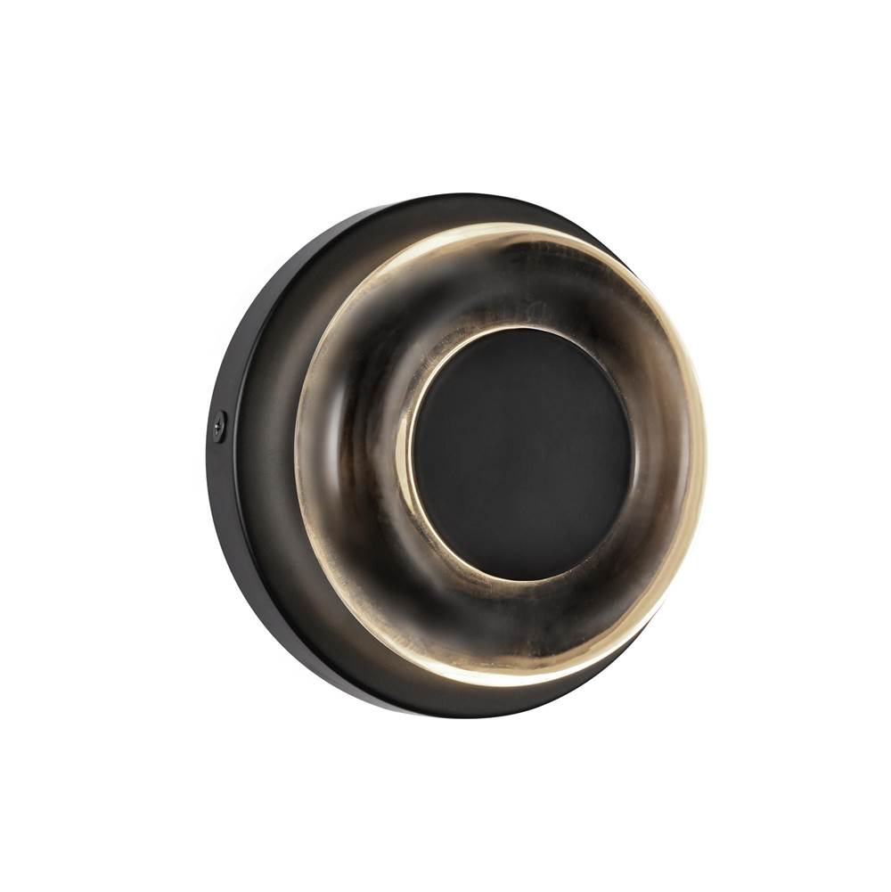 Kuzco WS97204-BK/CL Black,Clear Glass Stephord 4-in Black/clear Glass Led Wall Sconce Image 2