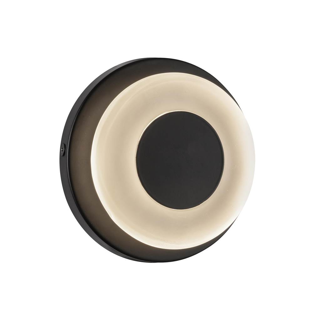 Kuzco WS97204-BK/FR Black,Frosted Glass Stephord 4-in Black/frosted Glass Led Wall Sconce Image 2