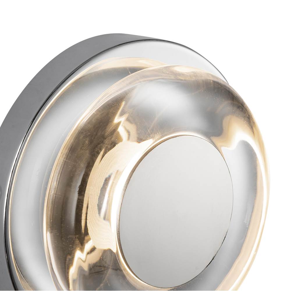 Kuzco WS97204-CH/CL Chrome,Clear Glass Stephord 4-in Chrome/clear Glass Led Wall Sconce Image 2