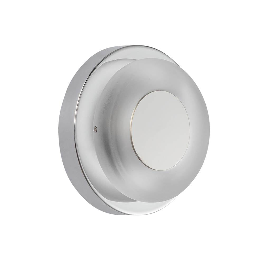 Kuzco WS97204-CH/FR Chrome,Frosted Glass Stephord 4-in Chrome/frosted Glass Led Wall Sconce Image 3