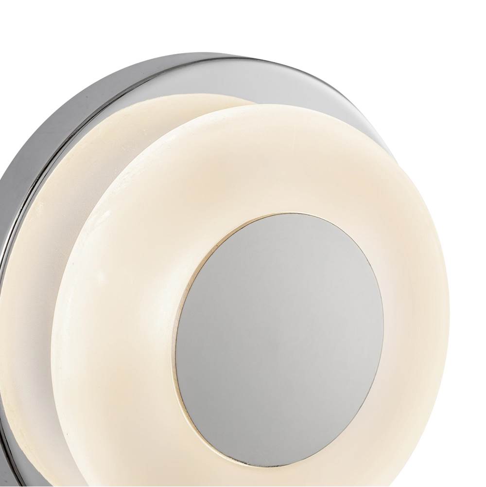 Kuzco WS97204-CH/FR Chrome,Frosted Glass Stephord 4-in Chrome/frosted Glass Led Wall Sconce Image 2