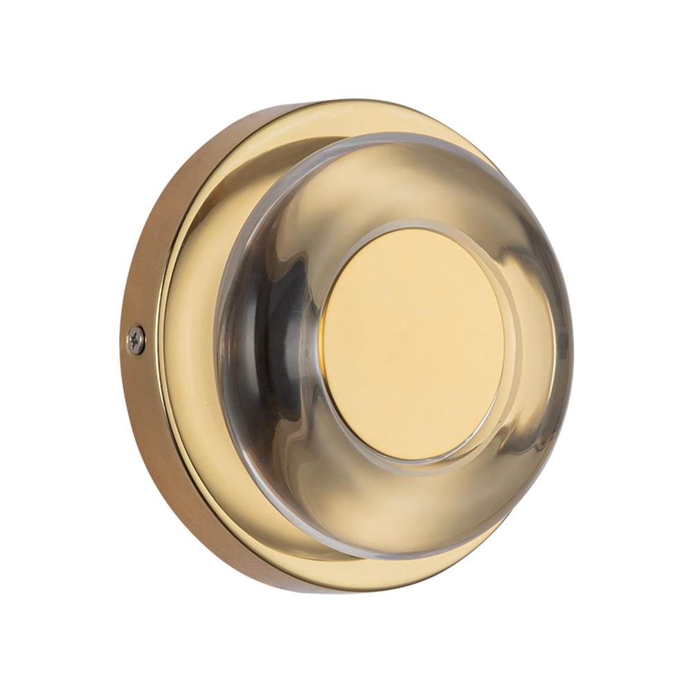 Kuzco WS97204-MRB/CL Metallic Brass,Clear Glass Stephord 4-in Metallic Brass/clear Glass Led Wall Sconce Image 4
