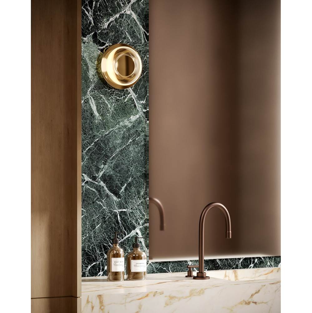 Kuzco WS97204-MRB/CL Metallic Brass,Clear Glass Stephord 4-in Metallic Brass/clear Glass Led Wall Sconce Image 2