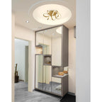 Kuzco Synergy 20-in Antique Brass Led Flush Mount