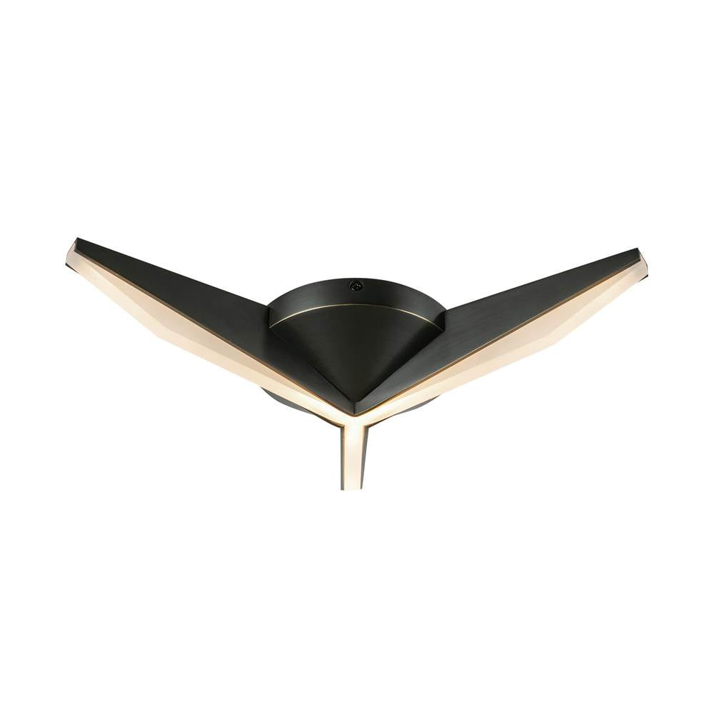 Kuzco Tachi 15-in Urban Bronze Led Flush Mount
