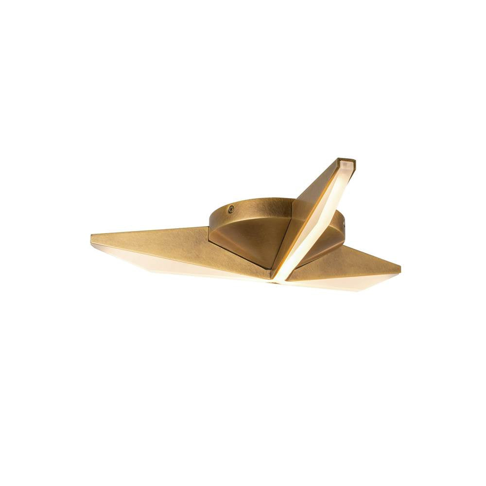 Kuzco Tachi 15-in Urban Bronze Led Flush Mount