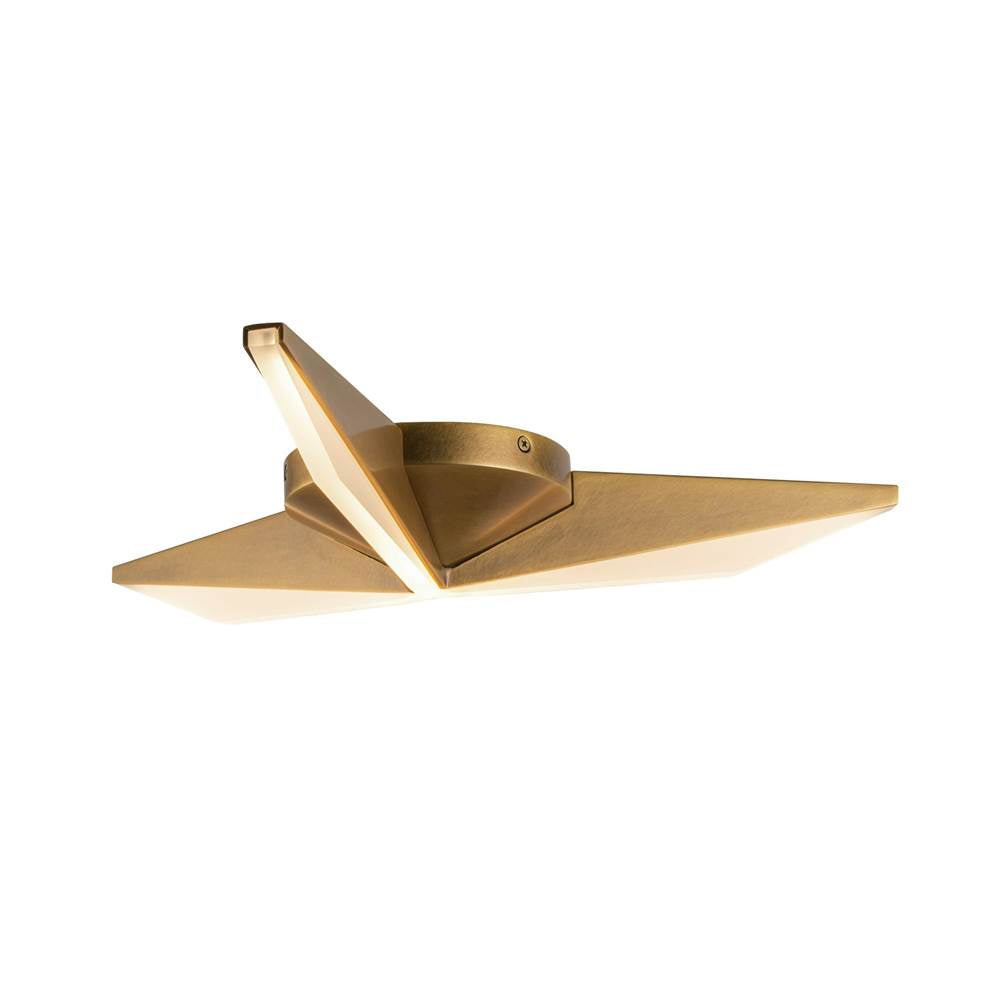 Kuzco Tachi 18-in Urban Bronze Led Flush Mount