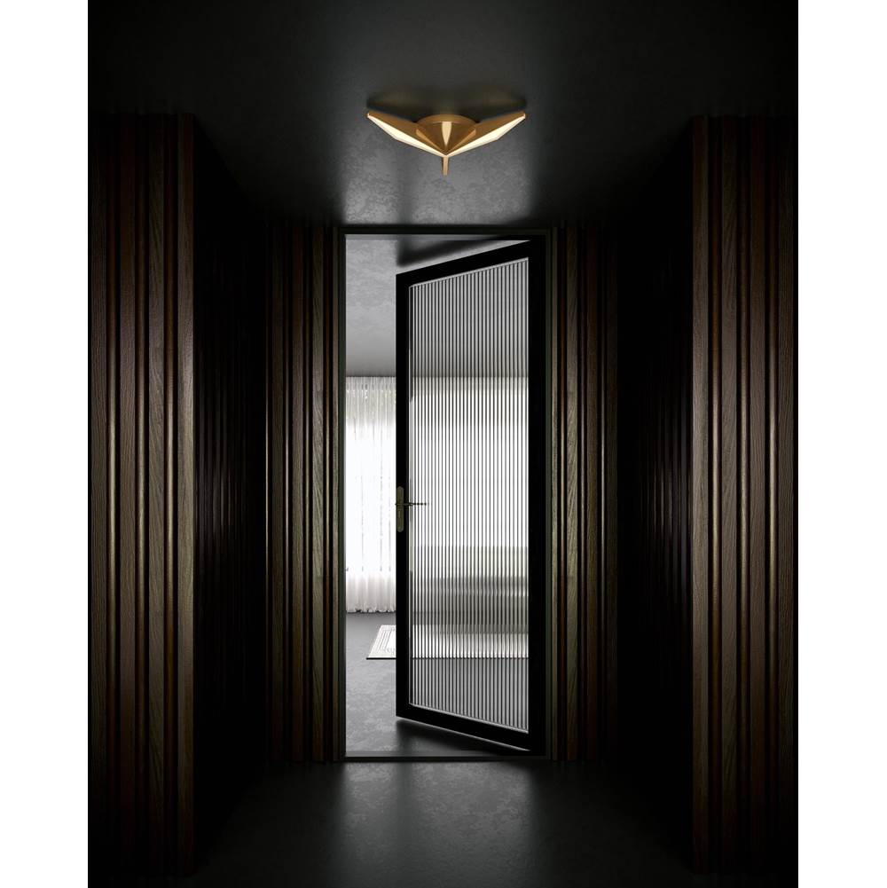 Kuzco FM64218-VB Vintage Brass Tachi 18-in Vintage Brass Led Flush Mount Image 2