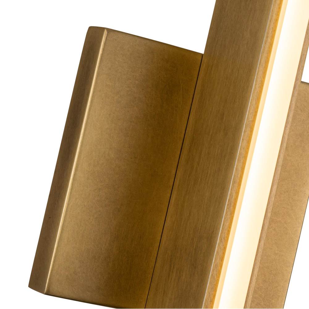 Kuzco VL64225-VB Vintage Brass Tachi 25-in Vintage Brass Led Vanity Light Image 2
